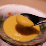 銀座 結絆 - 嶽きみ(だけきみ) 摺流し 冷製スープ