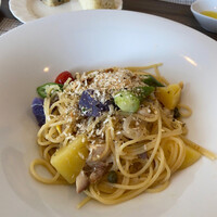 アルフォルトゥーナ - Primo piatto　鯖とじゃがいものペペロンチーノ