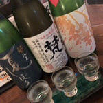 わかたろう - 日本酒飲み比べ（九頭龍・梵・よしだぐら）