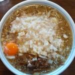 中華亭 - 月見中華  大油 ＋玉ねぎ  850円          2020年3月