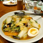 新世界菜館 - 餡かけ焼きそば