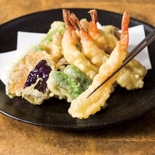 季節野菜と海老の天婦羅