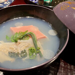 奈良 而今 - 菱餅のような生麩