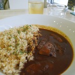 ヨガカフェ - 2012/6月訪問時の日替わりランチ「茄子のカレー」