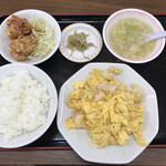 Dourakuen - エビたま定食700円