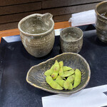 そば くら富 - 食前酒は新潟県「緑川」と山形県「冽」