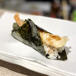 Shrimp tempura hand roll