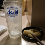 屋台中村 - 〆は芋焼酎炭酸割りとらっきょう