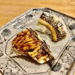 小判寿司 - 穴子～対馬産穴子を塩と煮詰めに分けて食べ比べ