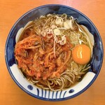 つるや - 紅生姜天そば（420円）＋生たまご（60円）