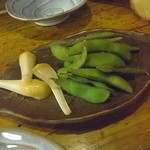 い奈本 - お通しは枝豆＆らっきょう（2012.06）