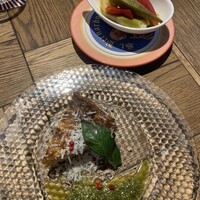 リオ・ブルーイング・コー ビストロアンドガーデン 東京ミッドタウン - スパニッシュオムレツ(下) 、 夏野菜ピクルス