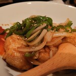 蓮 - 鶏肉の野菜炒め