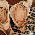 オストレア oysterbar&restaurant - 焼き牡蠣はポン酢で