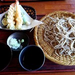 そば処 よこ亭 - 海老野菜天ぷらそば