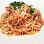 ボーノ - また  別の日の  チョリソーのトマトソースパスタ