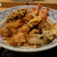 一心 金子 - 海老６本と野菜天です