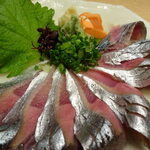 Oita Bungo mackerel sashimi or grilled