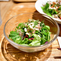 南青山エッセンス - 【燻製カツオとフェンネルの冷麺 セット@1,800円】玄米と阿蘇産モーツァルト野菜のサラダ