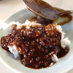 丸万そば処 - サービスでした、黒カレー。