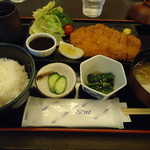 Genkiya - ランチ　白金豚ロースカツ定食１３８０円