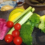 京都 炭火串焼つじや - 旬野菜の冷製バーニャカウダー