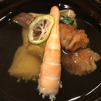 懐石料理 はし本 - 焼き鱧、焼き茄子、素麺