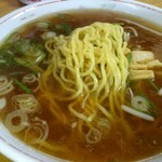 名水ラーメン - 麺のアップです。