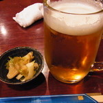 Kushiyakidokoro Takeji - 取りビーとお通しの搾菜