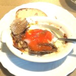 La Brianza - 黄身色が鮮やかお味濃くておいしい田中農園の健康卵、いつもかき混ぜてから2回目を撮ってしまいます(^ー^)