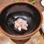 鳥茂 - ミノ湯引き胡麻油