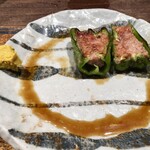 鳥茂 - ピーマンの肉詰め焼き
