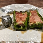 鳥茂 - ピーマンの肉詰め焼き