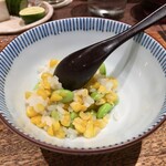鳥茂 - とうもろこしと枝豆のご飯