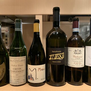 コース＋7,000円（税抜）で、ワインペアリングをご用意