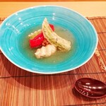 馬車道 大かわ - 万願寺にスッポン射込み