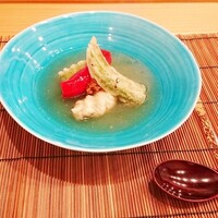 馬車道 大かわ - 万願寺にスッポン射込み