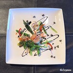 K.Cダイニング - 帆立とｵｵﾅﾙｺﾕﾘ Sauté､ｺｼｱﾌﾞﾗFriture Sauce balsamique