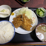Ichimura Shokudou - アジフライ定食　850円税込　サクサクの肉厚アジフライが3枚も！