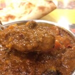 リトル カトマンドゥ - ナスとひき肉カレーのアップ