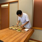 柚木元 - 大将が切り分け