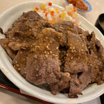 Matsuya - 牛ステーキ丼デカ盛り和風オリジナルソースライス大盛りアップ
