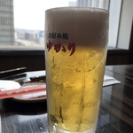 お好み焼 ゆかり - 生ビール（中）