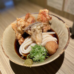 本町製麺所 本店 - 鶏天と舞茸天ぶっかけ  ８００円
