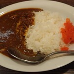 麺恋処 き楽 - 中華そば屋のミニカレー(250円)。