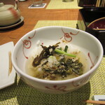 望楼NOGUCHI登別 - ごはんに漬物載せて、出汁でお茶漬け(2020年8月)