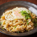 Exquisite fried rice with mentaiko and mustard greens