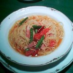 トラットリア プリマベーラ - 辛いトマトスープのスパゲッティ