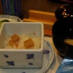 梅の花 - 梅の花膳の飯物と吸い物