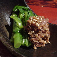 賛否両論 - 菜の花とほたるいかのなめろう